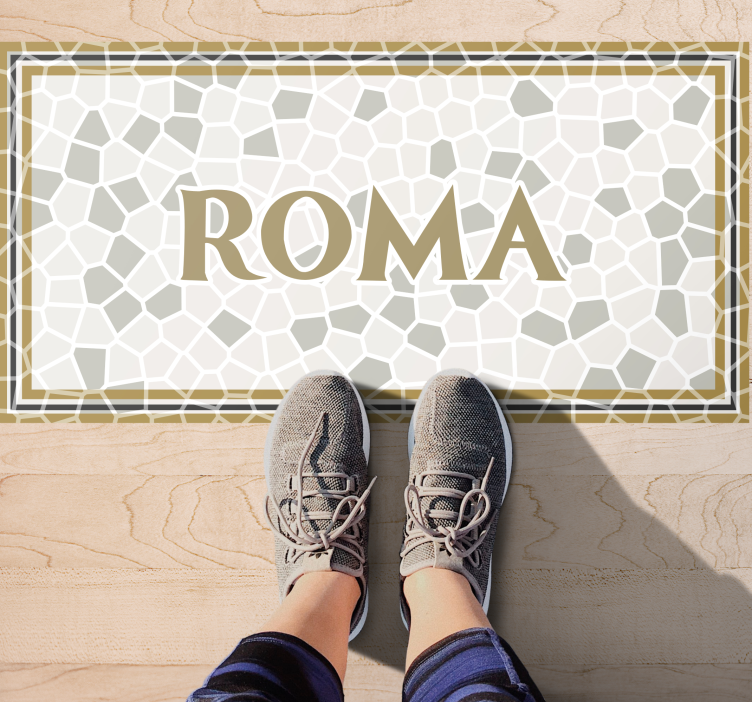Tapis vinyle avec nom rome personnalisé - TenStickers
