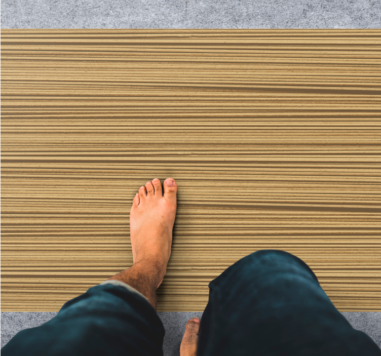 Tapis vinyle bois motif rayures imitation bois - TenStickers