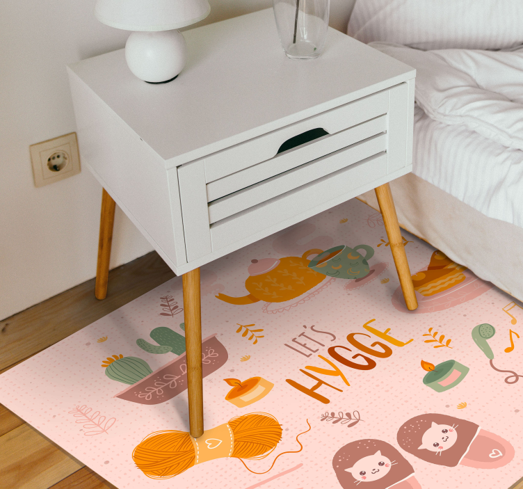 Tapis vinyle ado adoptons le design cosy et hygge - TenStickers