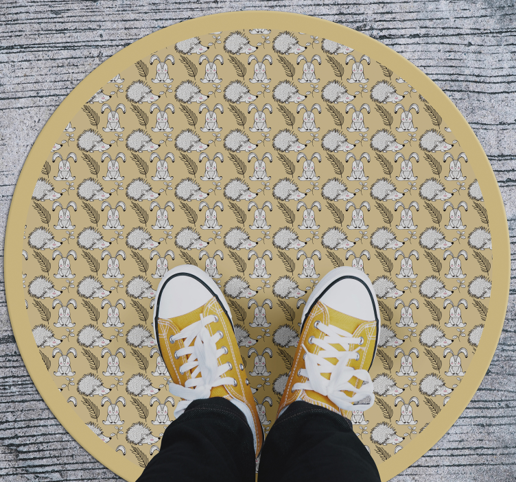 Tapis vinyle chambre bébé illustration de hérisson - TenStickers