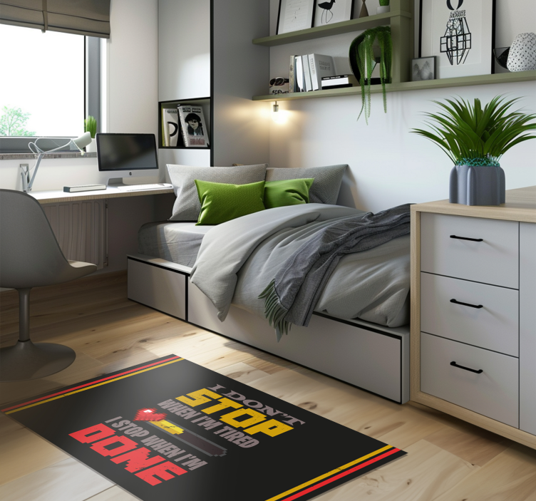 Tapis vinyle citation couleurs vives et motivantes - TenStickers
