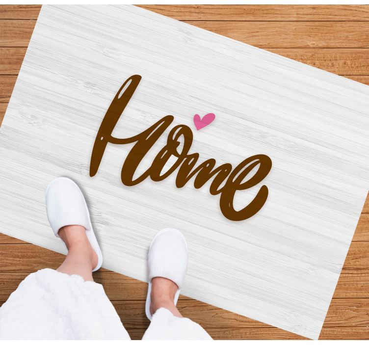 Tapis vinyle entrée maison en bois avec foyer - TenStickers