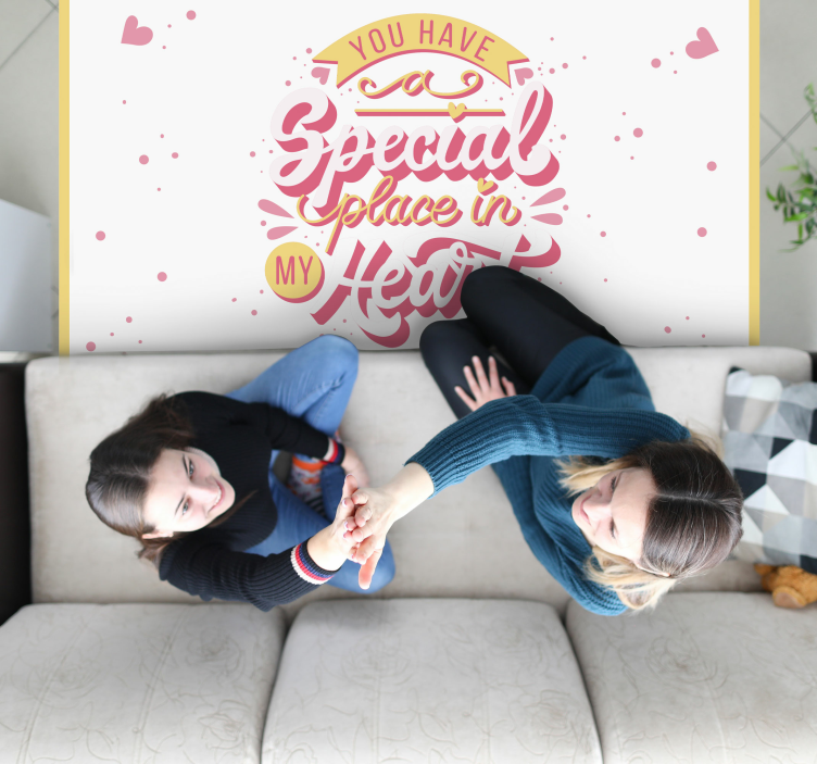 Tapis vinyle citation une place spéciale dans le cœur - TenStickers