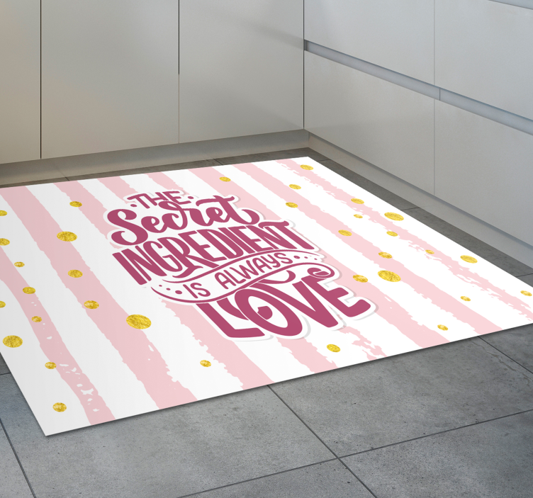 Tapis vinyle citation ingrédient secret amour - TenStickers