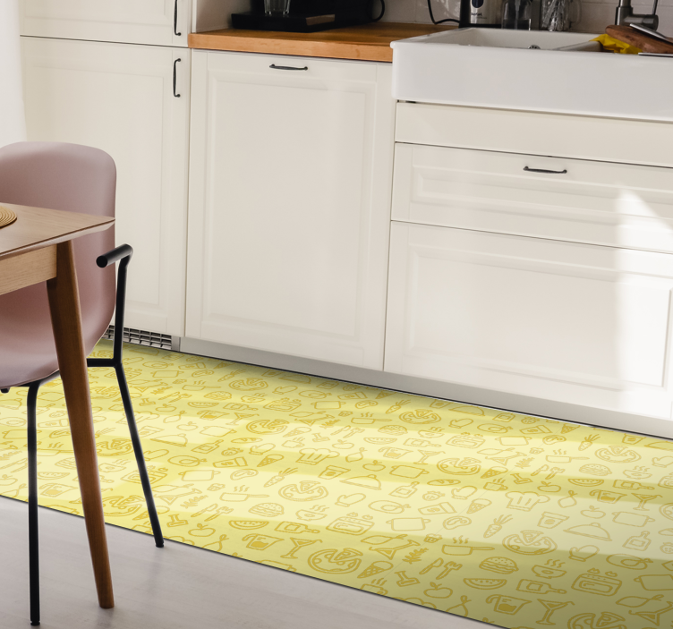 Tapis vinyle cuisine iconographie culinaire - TenStickers