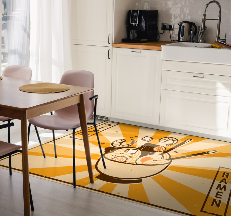 Tapis vinyle cuisine illustration de ramen - TenStickers
