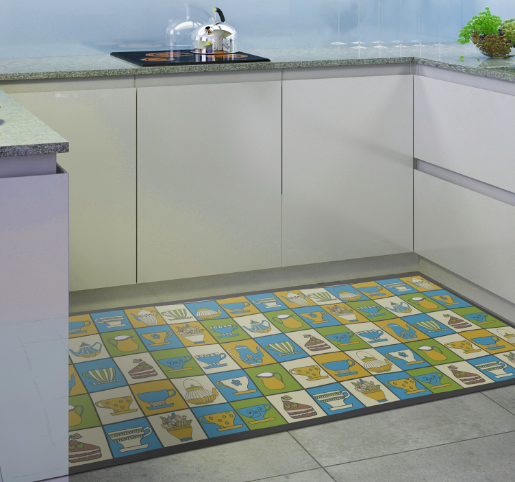 Tapis vinyle cuisine modèles culinaires - TenStickers