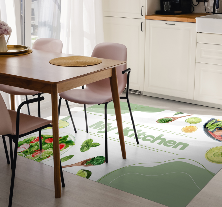 Tapis vinyle cuisine mon espace culinaire - TenStickers