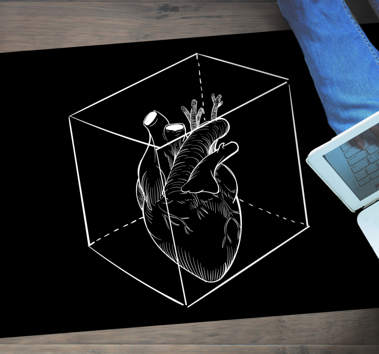 Tapis vinyle design moderne illustration de coeur - TenStickers