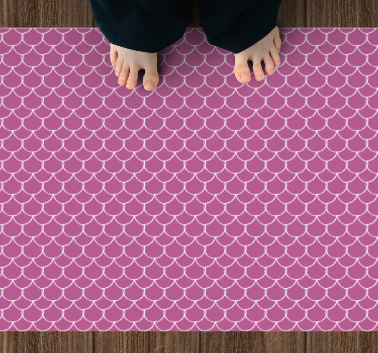 Tapis vinyle animal motifs coquilles roses - TenStickers