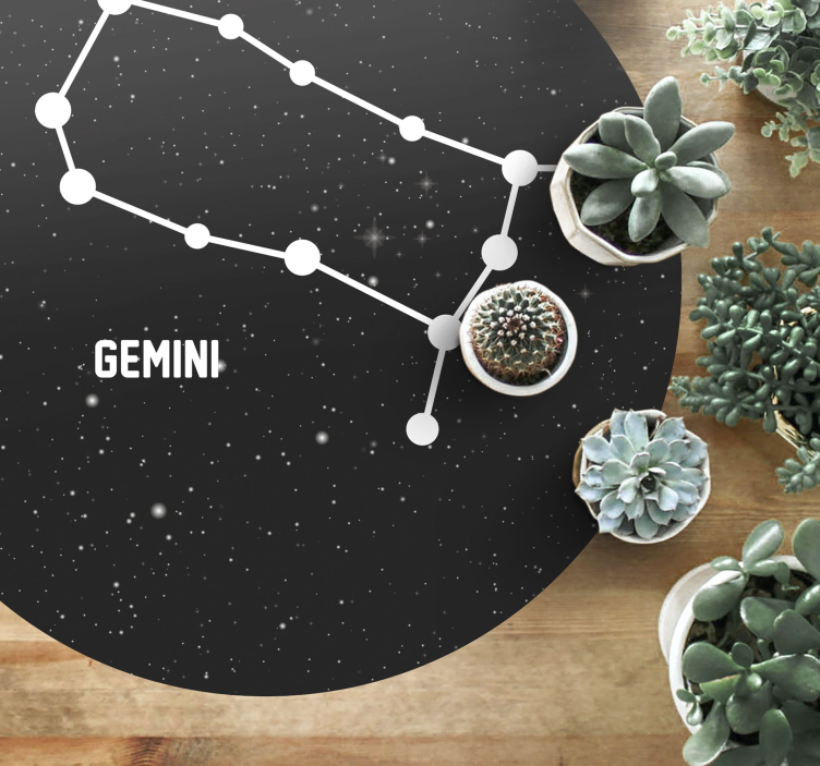 Tapis vinyle étoile constellation des gémeaux - TenStickers
