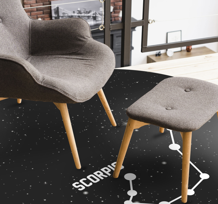 Tapis vinyle étoile constellation du scorpion - TenStickers