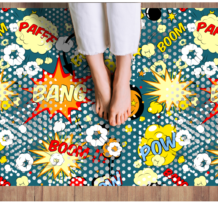 Tapis vinyle ado explosions de bandes dessinées - TenStickers
