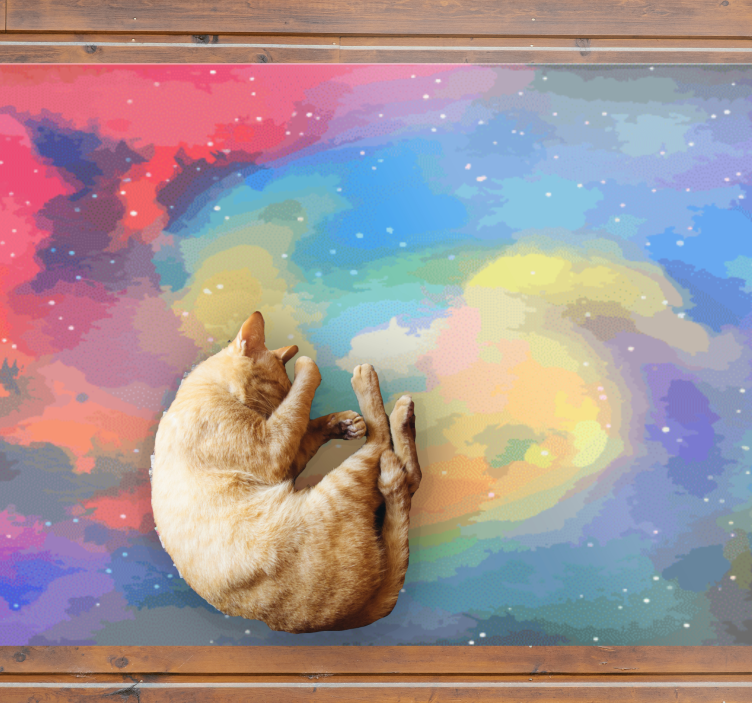 Tapis vinyle design moderne tourbillon céleste - TenStickers