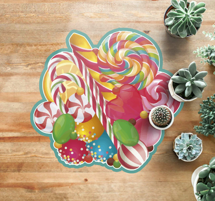 Tapis vinyle  événements délice de bonbons - TenStickers