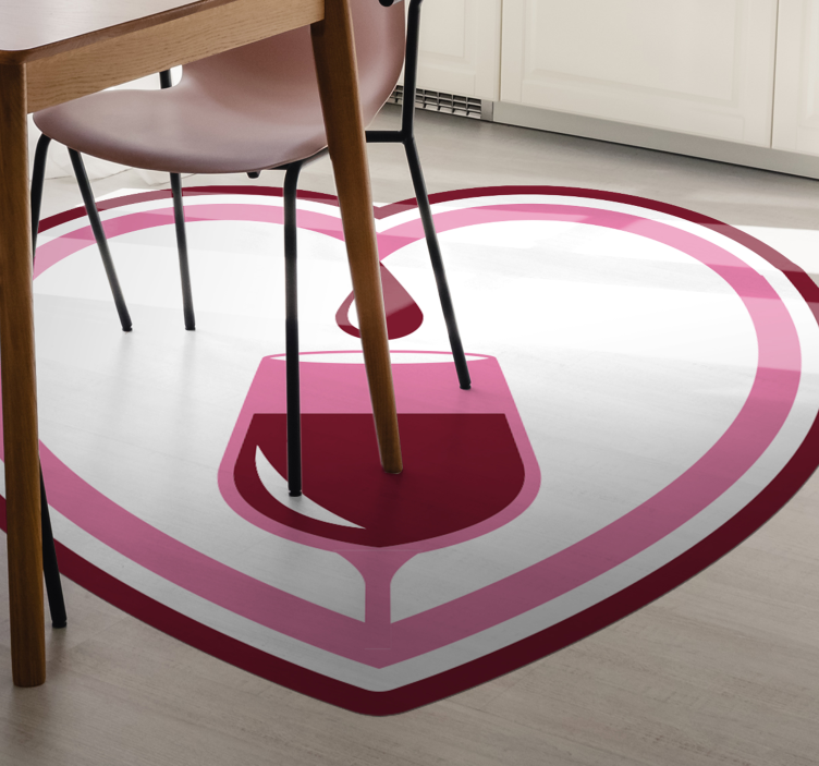 Tapis vinyle  événements emblème du vin romantique - TenStickers