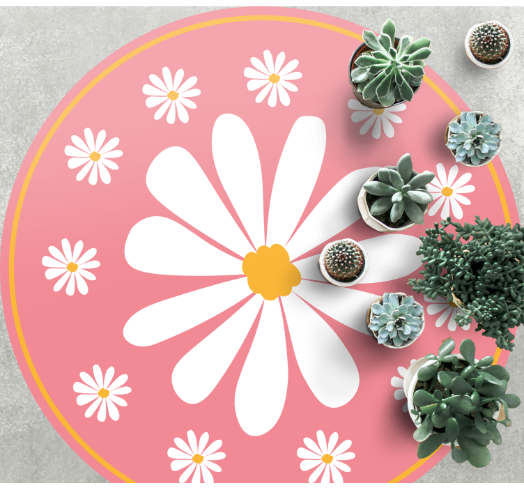 Tapis vinyle fleurs et plantes arrangement floral rose - TenStickers