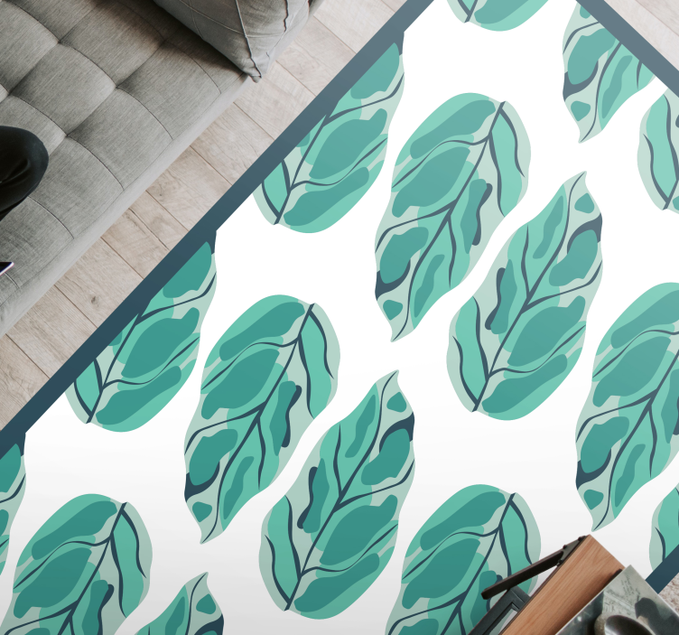 Tapis vinyle fleurs et plantes botanique feuillu - TenStickers