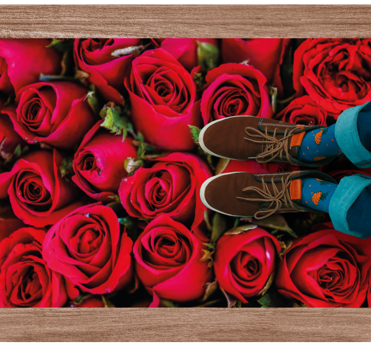 Tapis vinyle fleurs et plantes bouquet de roses - TenStickers