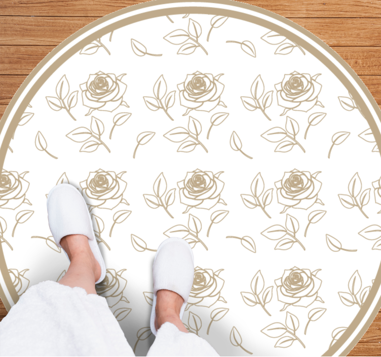 Tapis vinyle fleurs et plantes composition florale de roses - TenStickers