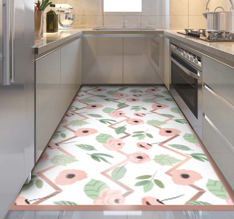 Tapis vinyle fleurs et plantes concept de feuille botanique - TenStickers