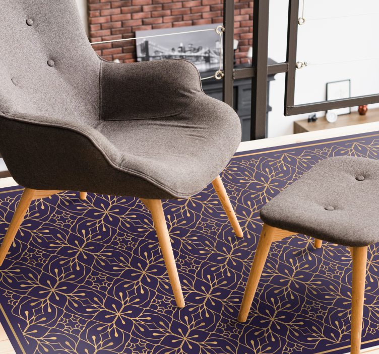 Tapis vinyle fleurs et plantes concept floral élégant - TenStickers