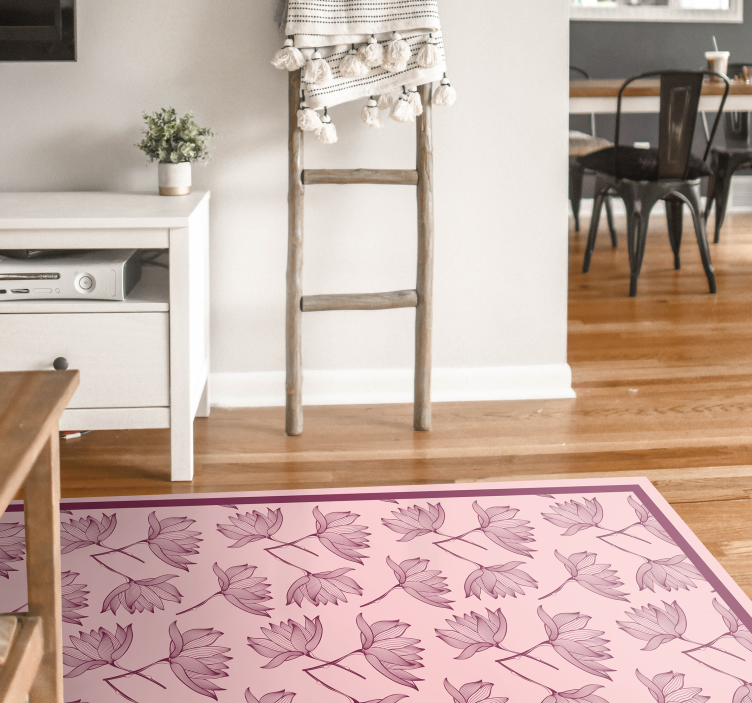 Tapis vinyle fleurs et plantes décor à motifs floraux - TenStickers