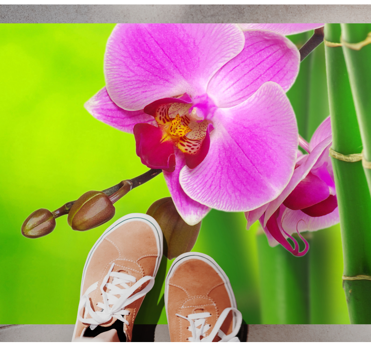 Tapis vinyle fleurs et plantes Éclat d'orchidée - TenStickers
