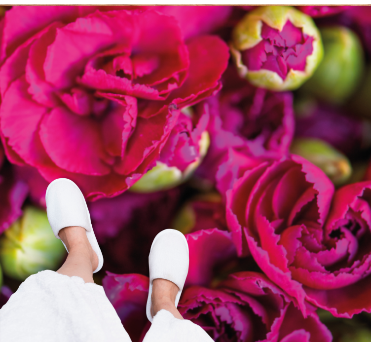 Tapis vinyle fleurs et plantes éclosions vibrantes - TenStickers