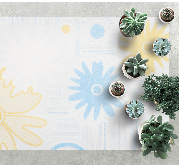 Tapis vinyle fleurs et plantes éléments floraux - TenStickers