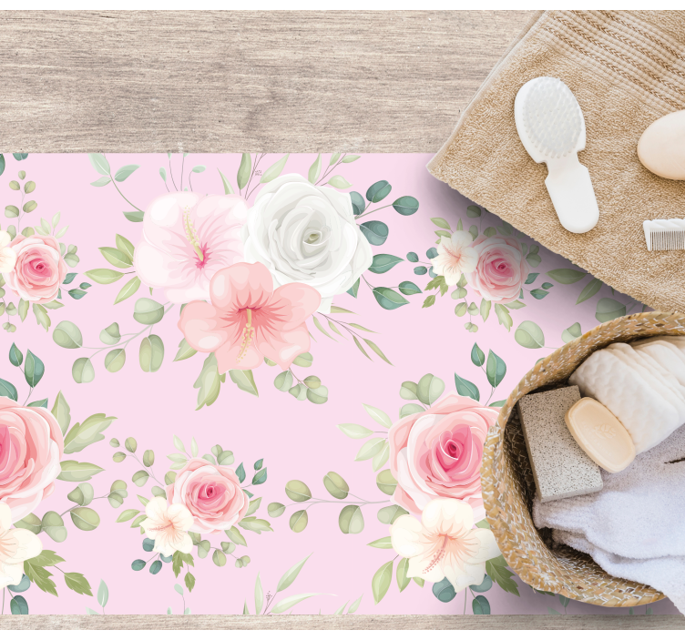 Tapis vinyle fleurs et plantes fleur gracieuse - TenStickers