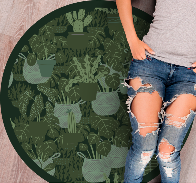 Tapis vinyle fleurs et plantes illustration botanique - TenStickers