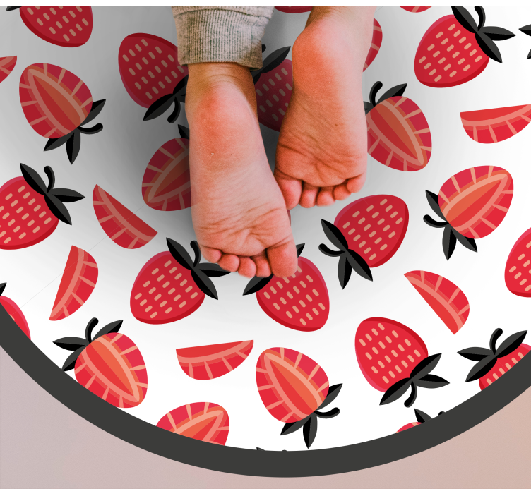 Tapis vinyle cuisine illustration de fraise - TenStickers