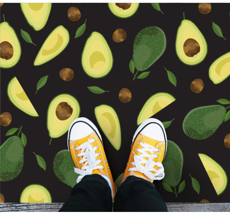 Tapis vinyle cuisine motif avocat - TenStickers
