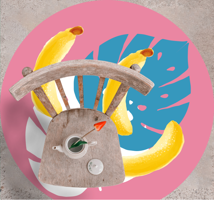 Tapis vinyle cuisine motif banane tropicale - TenStickers