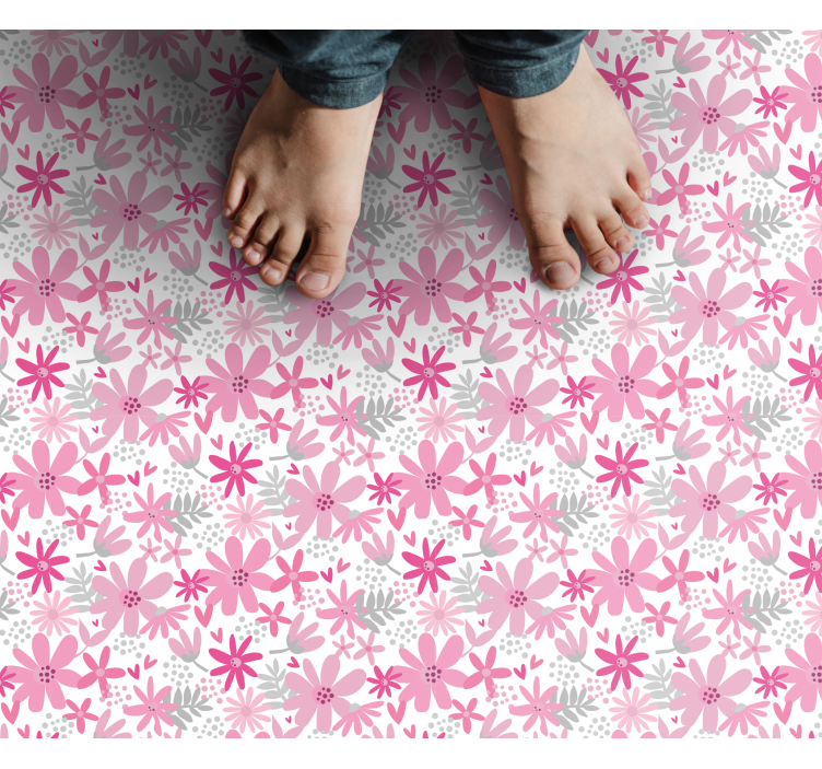 Tapis vinyle fleurs et plantes motif d'éclat floral - TenStickers