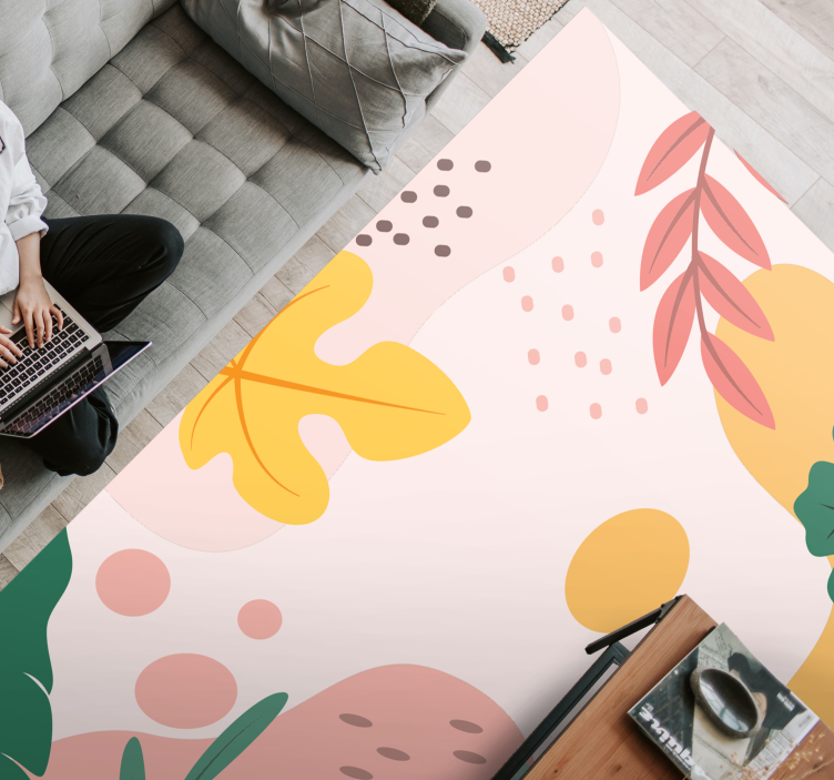 Tapis vinyle fleurs et plantes résumé botanique - TenStickers