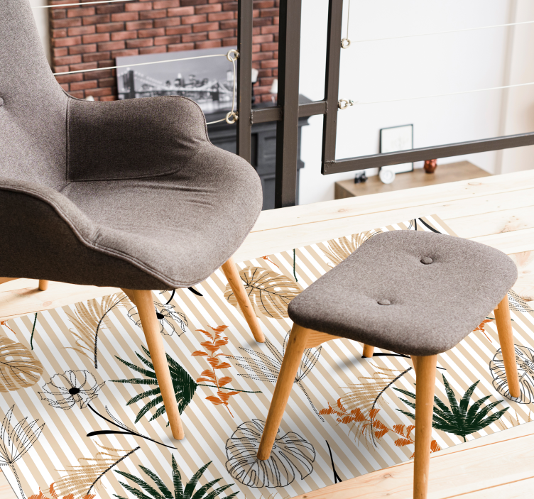 Tapis vinyle fleurs et plantes thème botanique - TenStickers