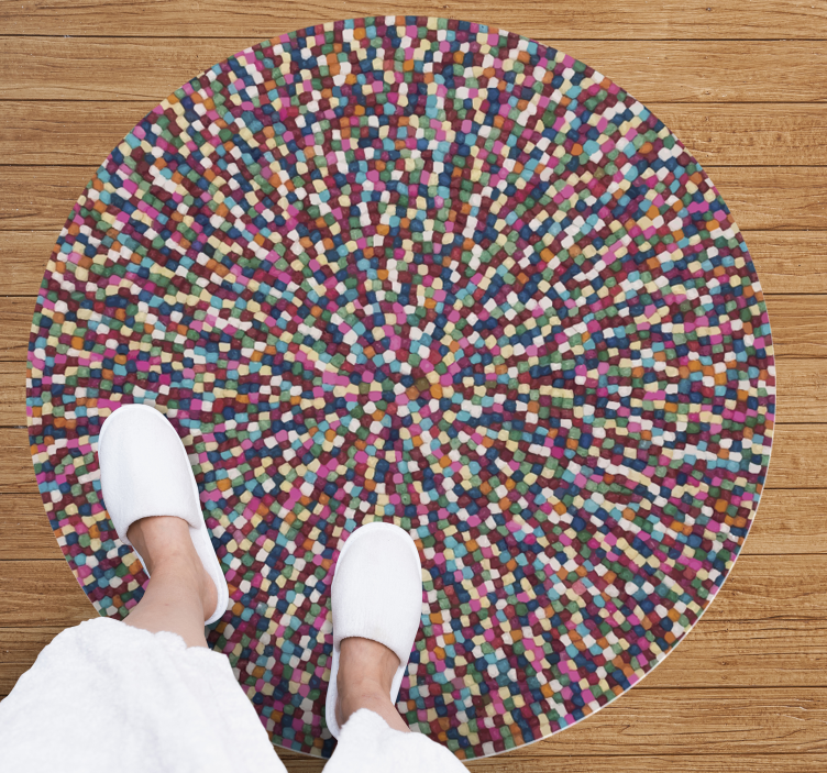 Tapis vinyles géométriques éclat de mosaïque colorée - TenStickers
