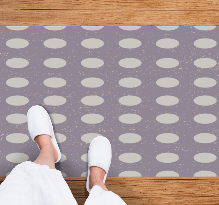 Tapis vinyles géométriques motif à pois minimaliste - TenStickers