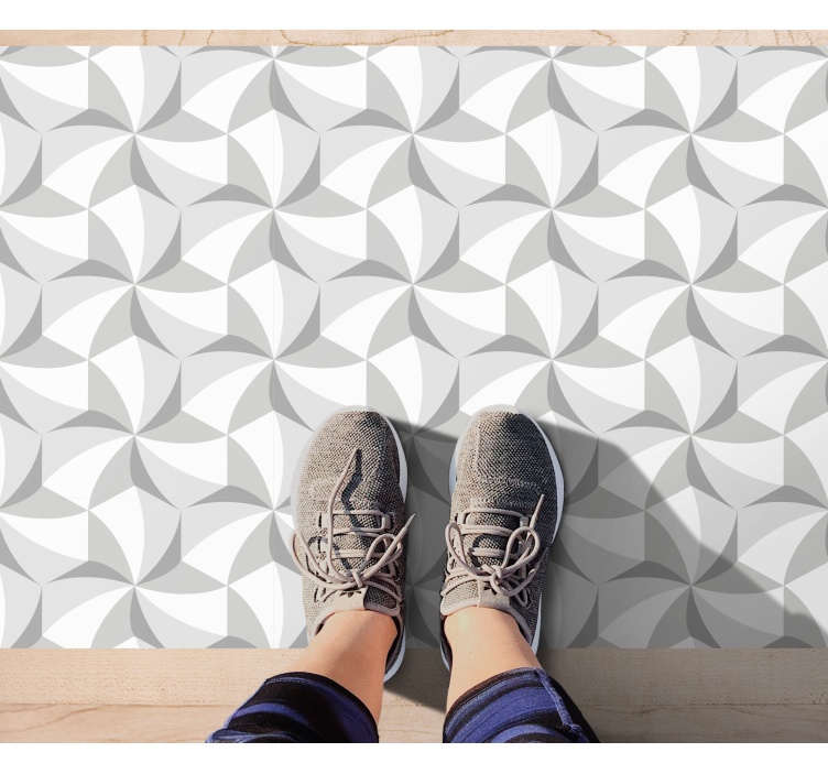 Tapis vinyles géométriques motif de tourbillon abstrait - TenStickers