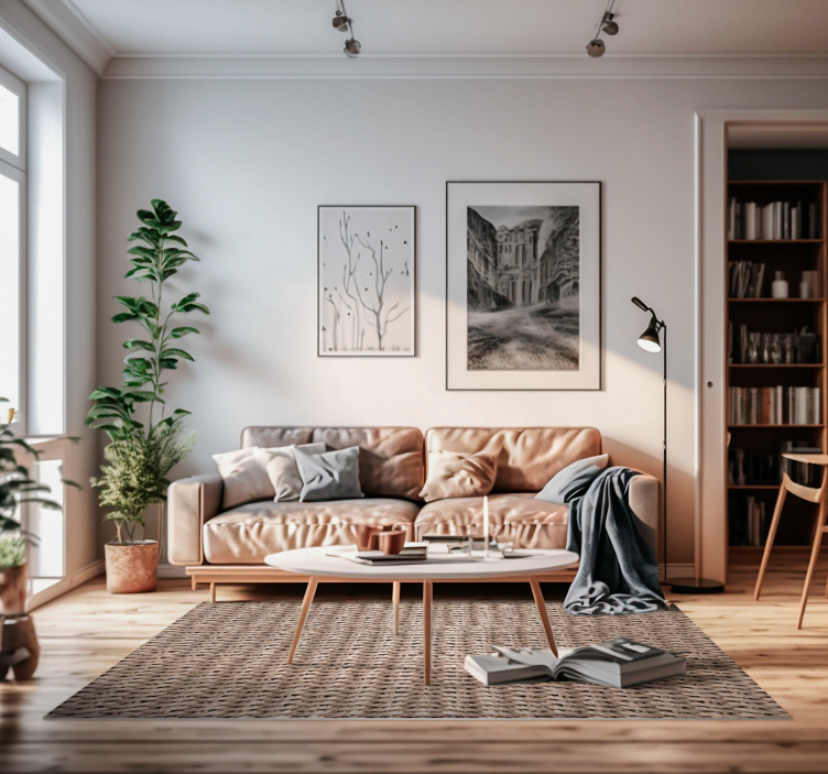 Tapis vinyle imitation jonc tressé - TenStickers