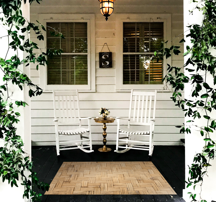 Tapis vinyle imitation parquet motif de sol en bois - TenStickers