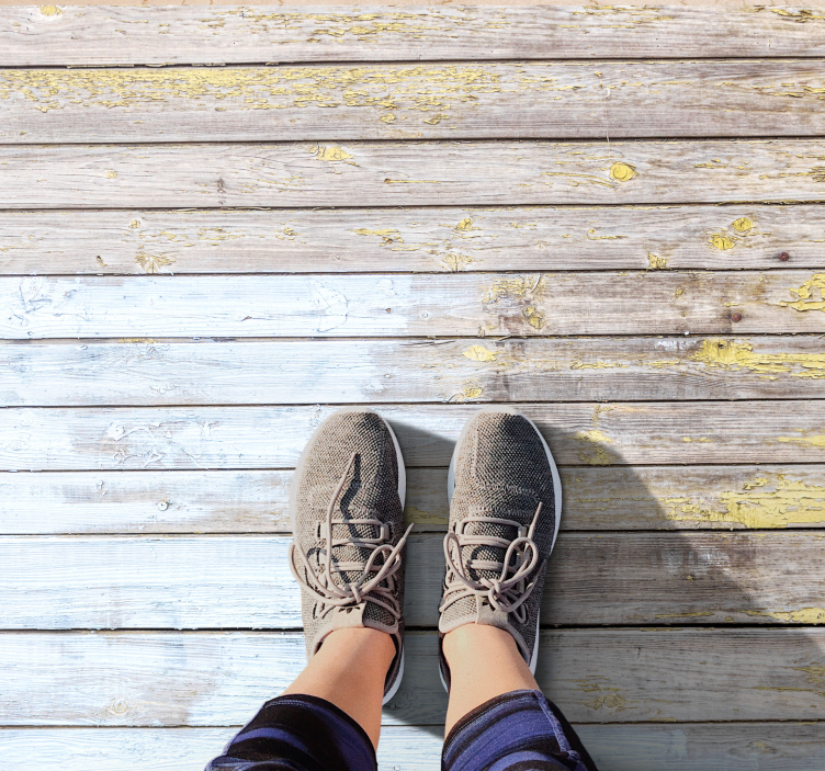 Tapis vinyle imitation parquet surface de planche vieillie - TenStickers