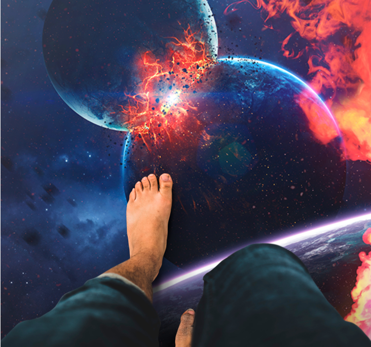 Tapis vinyle étoile aventure cosmique dans la galaxie - TenStickers