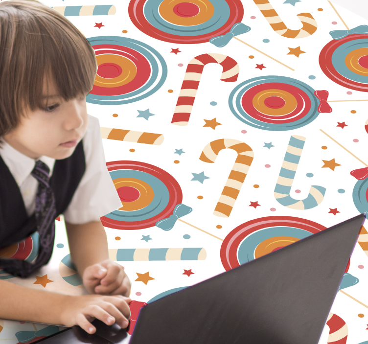 Tapis vinyle jeux images du pays des bonbons - TenStickers