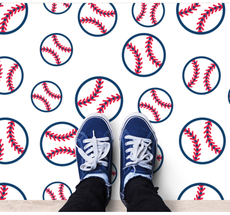Tapis vinyle jeux modèle de baseball - TenStickers