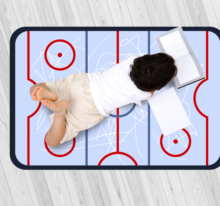 Tapis vinyle jeux terrain de jeu de hockey - TenStickers