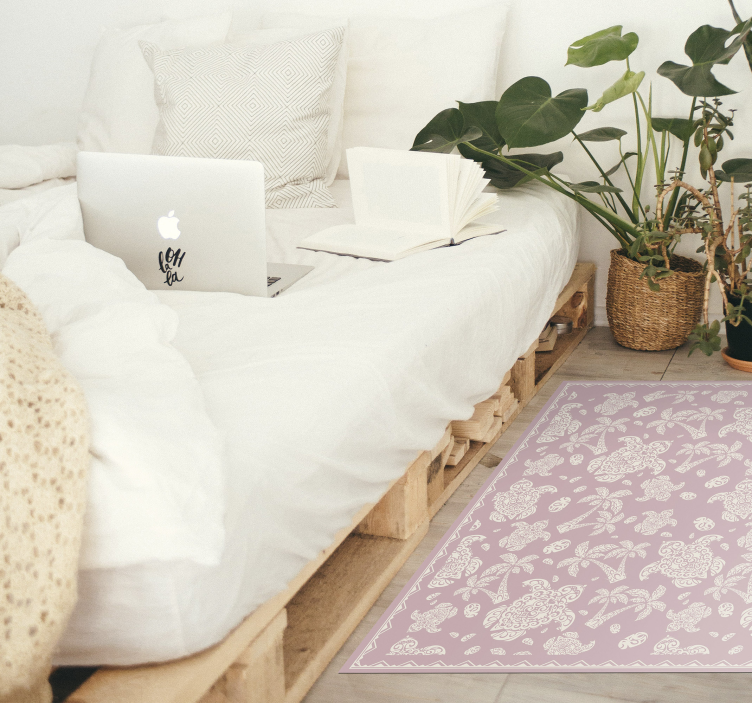 Tapis vinyle mandala mandala cachemire revisité - TenStickers