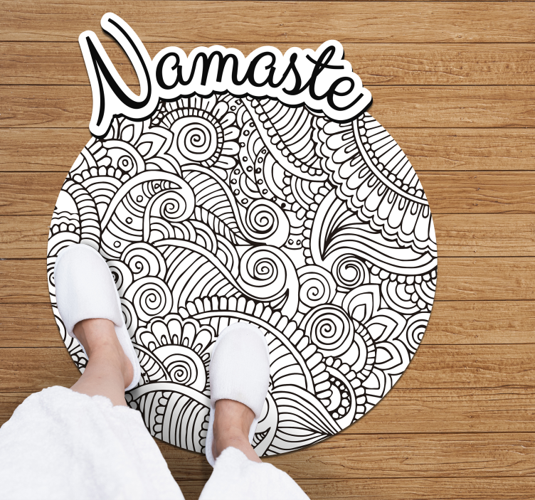 Tapis vinyle mandala mandalas de namaste - TenStickers